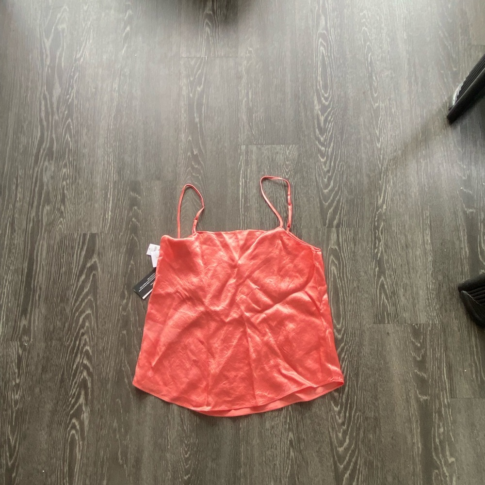 Babaton artizia never worn with tags coral silk tank top